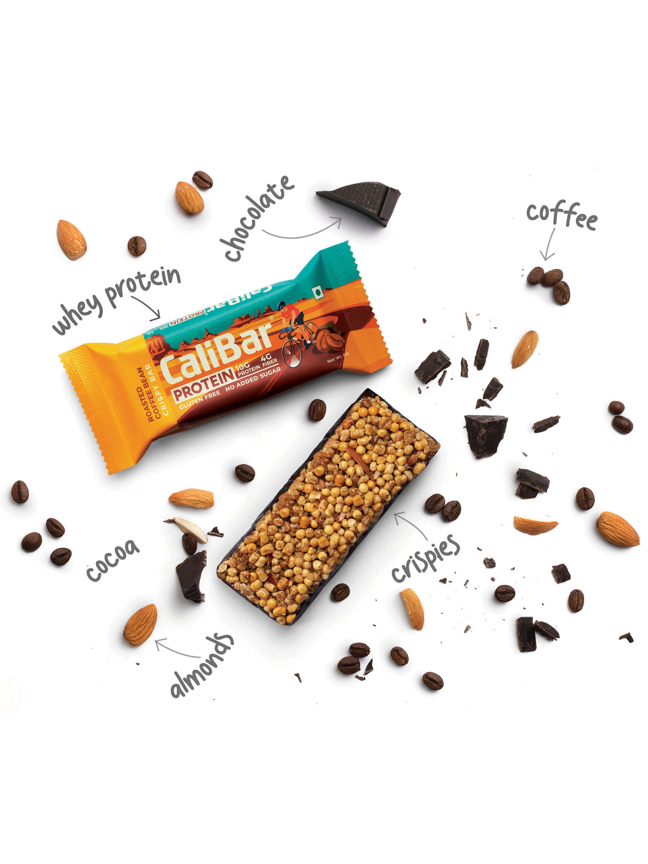CaliBar 10g Protein Bar - Roasted Coffee Bean (Pack of 6)