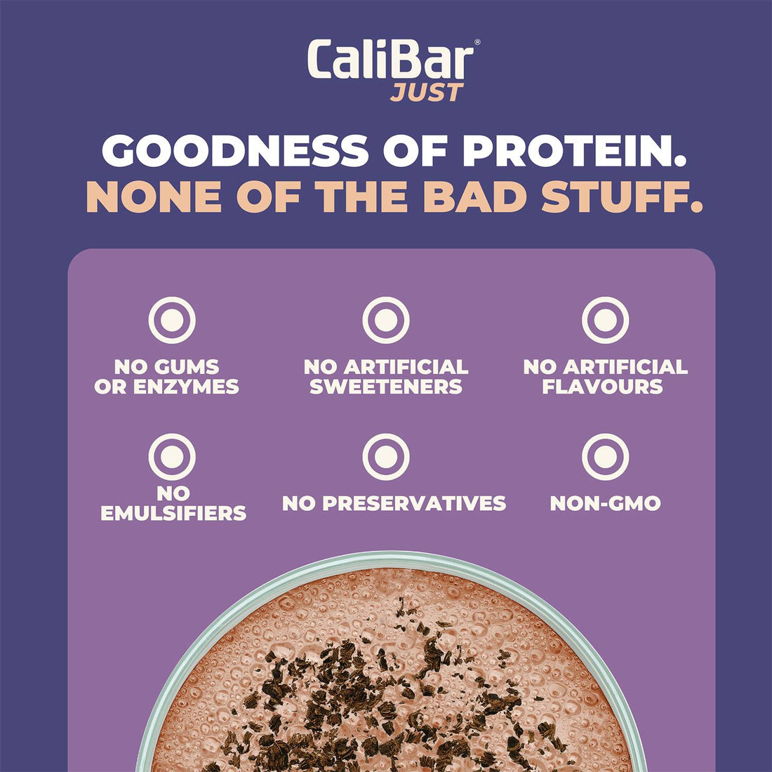CaliBar Just Chocolate Whey Protein - All Natural Whey Protein Concentrate + Jaggery + Cocoa
