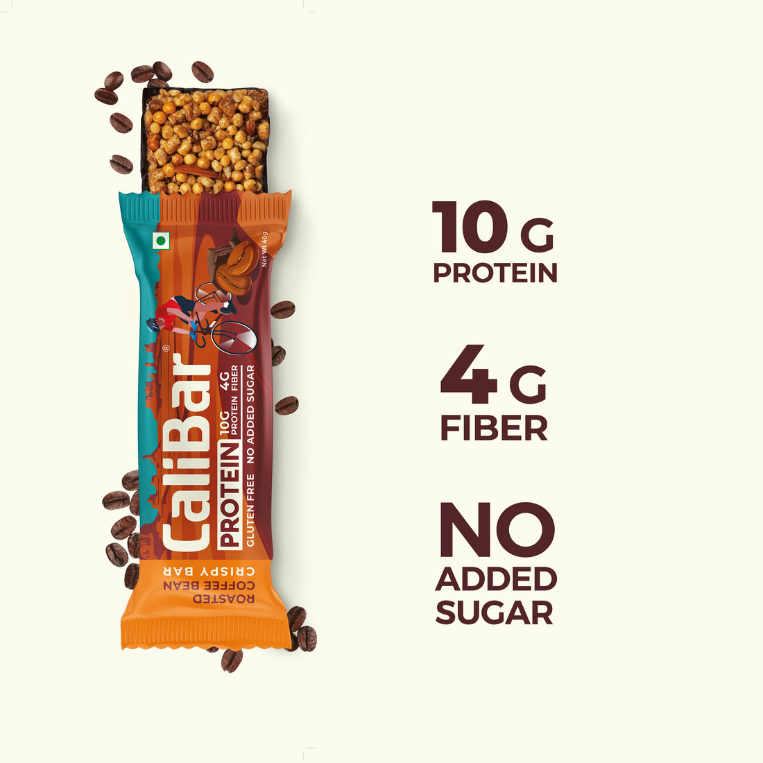 CaliBar 10g Protein Bar - Roasted Coffee Bean (Pack of 6)