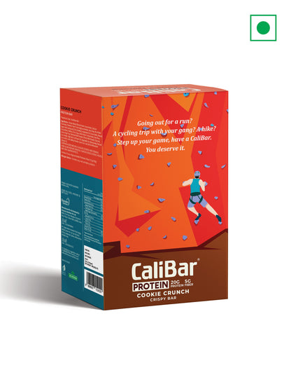 CaliBar 20g Protein Bar - Cookie Crunch Crispy Bar (Pack of 6)